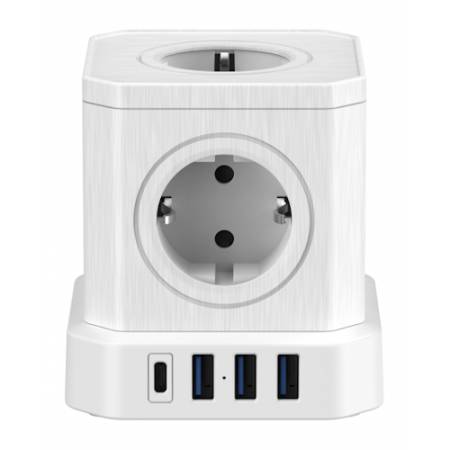 Newell NL4385 GaN Power Cube - kostka zasilająca 9w1, biała_Dostępne gniazda_2